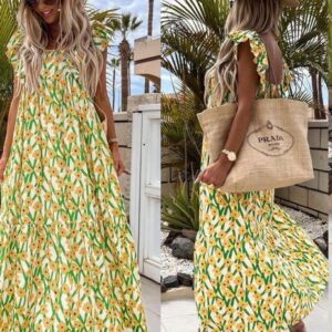 Vestido Margaritas Amarillo