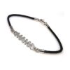 Pulsera PLATA cuero mamá