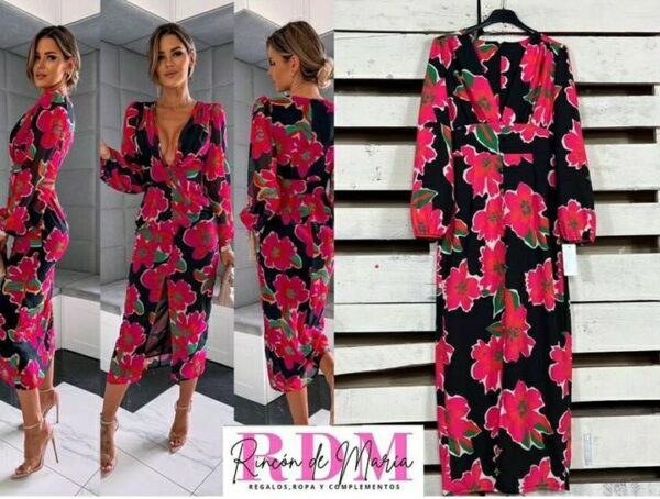 Vestido Midi floral salvaje