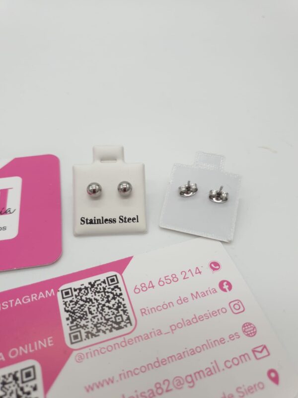 Pendientes Bola Acero
