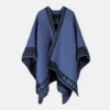 PONCHOA Poncho azul marino Shodō - ANEKKE