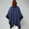 PONCHOA3 Poncho azul marino Shodō - ANEKKE