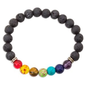 pulsera-piedra-volcanica PULSERA PIEDRA VOLCÁNICA 7 chakras