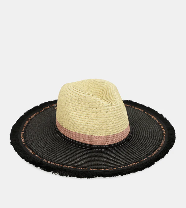 Sombrero rafia combinado - Anekke