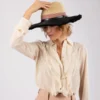 Sombrero rafia combinado - Anekke