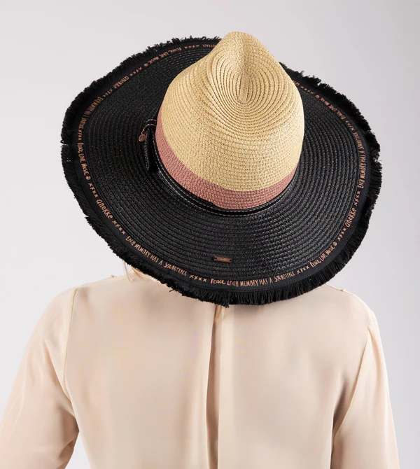 Sombrero rafia combinado - Anekke