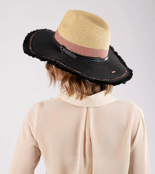 Sombrero rafia combinado - Anekke