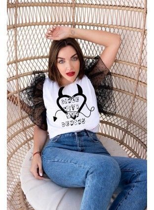 CAMISETA WHITE DEMONDS ORGANZA - Noc The Brand