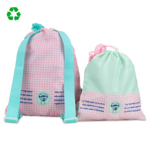 Pack Bolsas multiusos y Mochila blanda recicladas Oveja Marina2 Pack Bolsas multiusos y Mochila blanda recicladas Oveja Marina