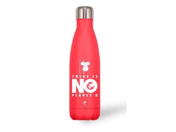 BOTELLA ACERO INOX 500 ML. COLECCION RAINBOW ROJA