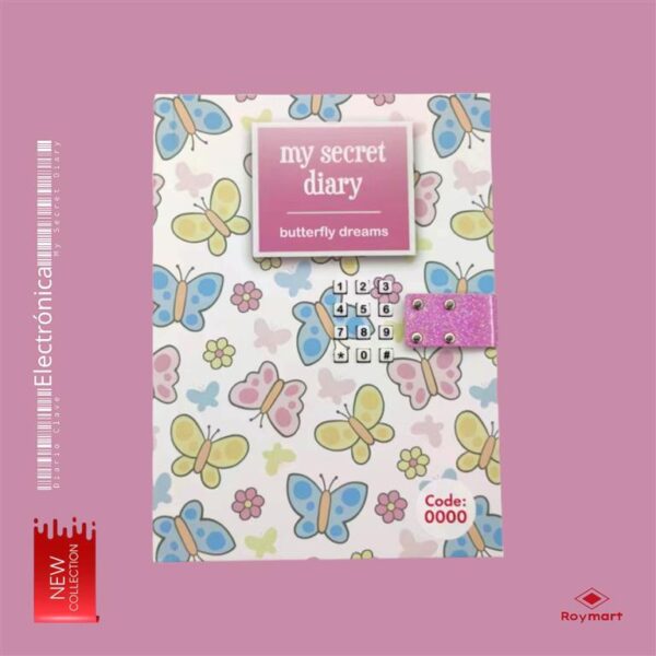 DIARIO CON CLAVE BUTTERFLY DREAMS Diario con Clave Butterfly Dreams