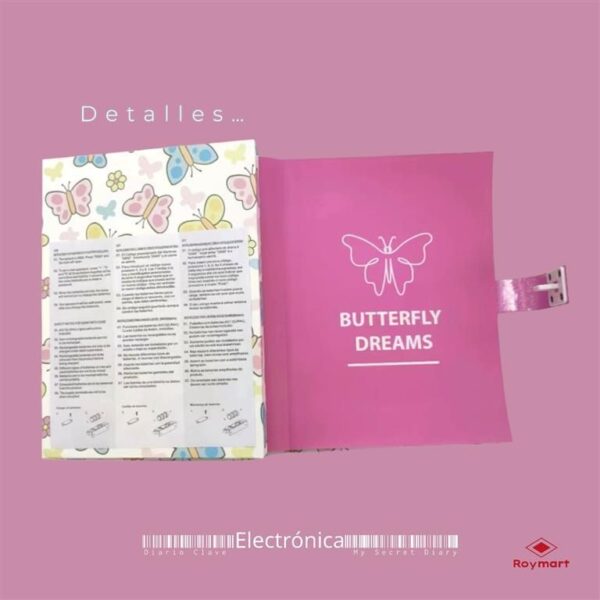 DIARIO CON CLAVE BUTTERFLY DREAMS1 Diario con Clave Butterfly Dreams