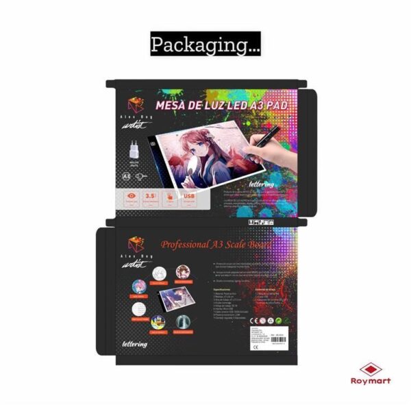 MESA LUZ LED A3 PAD ARTIST