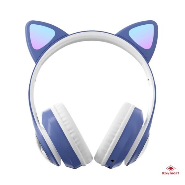 NEW AURICULAR CAT LUCES NEON ,BLUETOOTH 5.0 lila AURICULAR CAT LUCES NEON ,BLUETOOTH 5.0