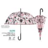 Paraguas automático con cúpula transparente Paraguas hojas rosas automático con cúpula transparente