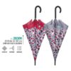 Paraguas mujer 61/8 aut. Flores antiviento microf.
