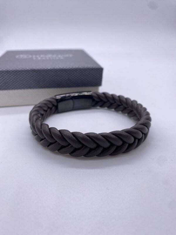 Pulsera hombre marrón piel Kronos