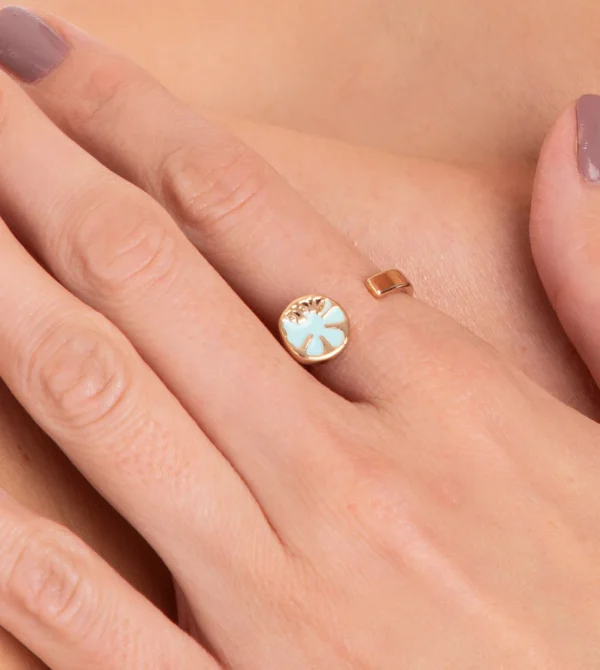 Anillo Turquesa dorado - Anekke