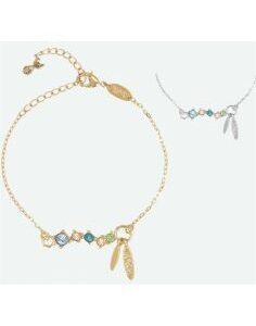 pulsera-de-anekke-piedras-y-petalos-acabado-dorado Pulsera sunshine plumas dorada - Anekke