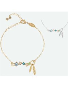 Pulsera sunshine plumas dorada - Anekke