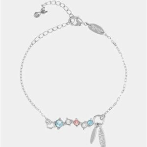 pulsera-sunshine-piedra-plata Pulsera Sunshine plumas plateado - Anekke