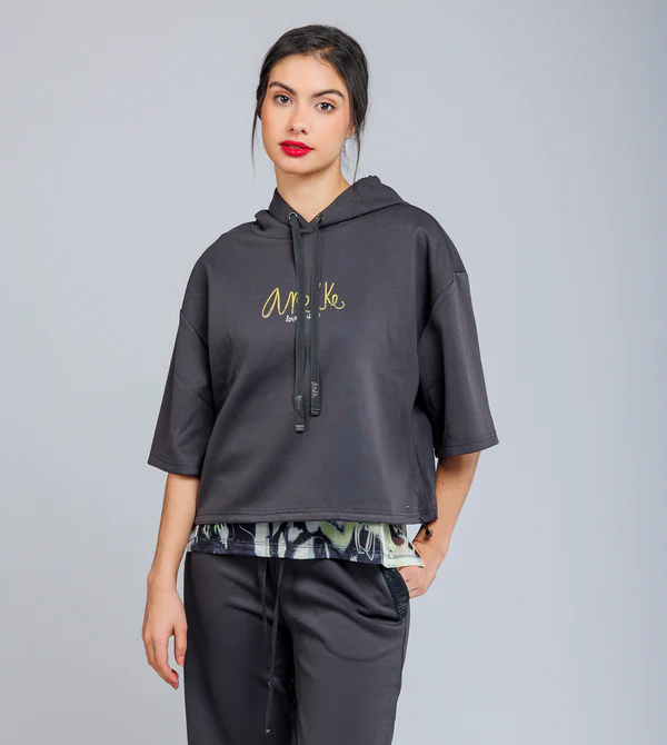 Sudadera con capucha gris - Anekke