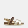 SANDALIAS ORO Y MARRÓN - Anekke