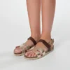 SANDALIAS ORO Y MARRÓN - Anekke