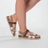 SANDALIAS ORO Y MARRÓN - Anekke