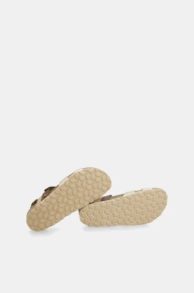 SANDALIAS ORO Y MARRÓN - Anekke