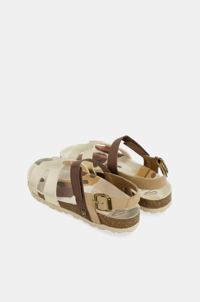 SANDALIAS ORO Y MARRÓN - Anekke
