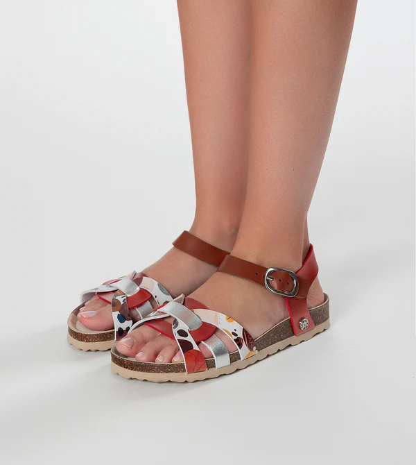 SANDALIAS TIRAS ROJAS ALMA1 SANDALIAS TIRAS ROJAS ALMA - Anekke
