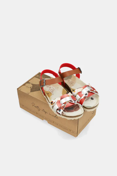 SANDALIAS TIRAS ROJAS ALMA8 SANDALIAS TIRAS ROJAS ALMA - Anekke