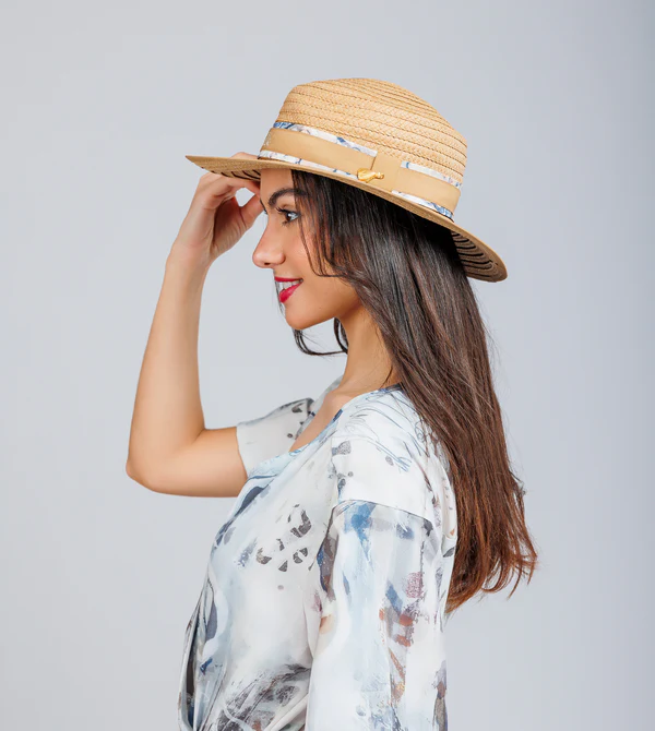 SOMBRERO DE RAFIA BEIGE - Anekke
