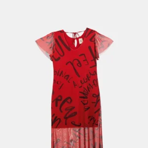 VESTIDO MANGA CORTA ROJO - Anekke