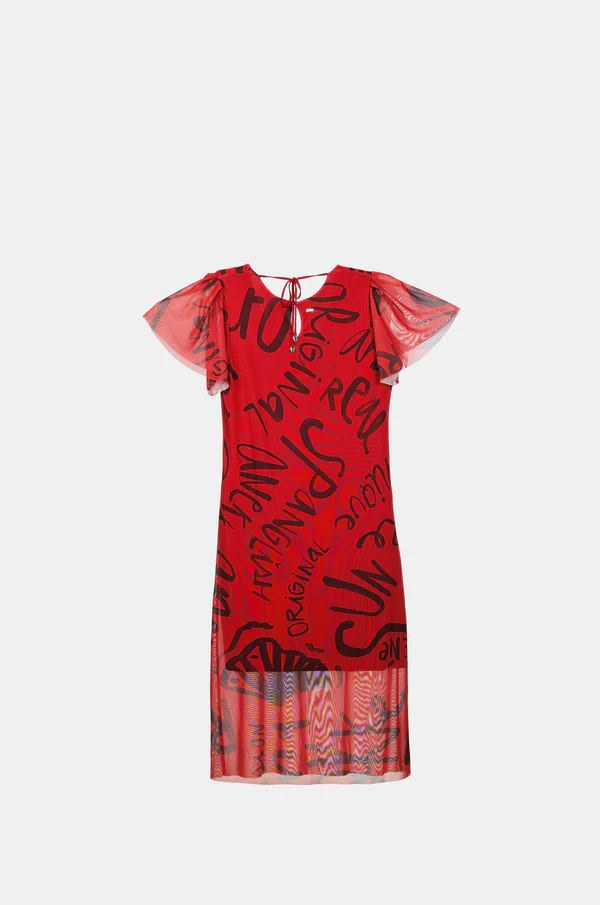 VESTIDO MANGA CORTA ROJO1 VESTIDO MANGA CORTA ROJO - Anekke