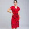 VESTIDO MANGA CORTA ROJO2 VESTIDO MANGA CORTA ROJO - Anekke