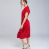 VESTIDO MANGA CORTA ROJO3 VESTIDO MANGA CORTA ROJO - Anekke