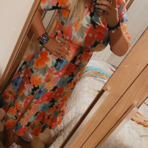 Vestid-midi-patricia Vestido Midi "Amanecer Tropical"