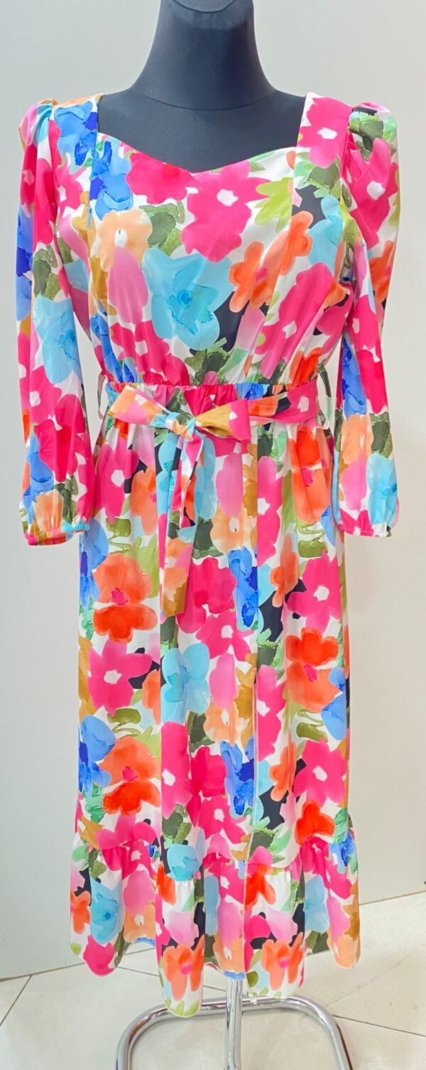 Vestido Patricia 4 Vestido Midi "Amanecer Tropical"