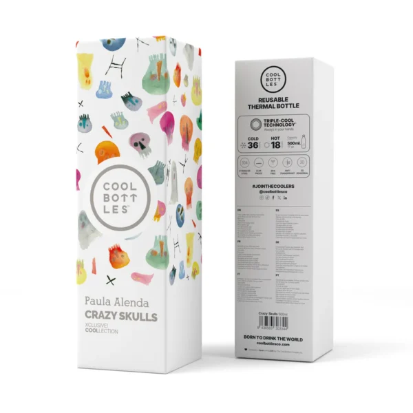 Botella-Paula Alenda - Crazy Skulls3 Botella Paula Alenda - Crazy Skulls 500 ML