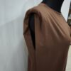 Vestido Elástico con Hombreras Doble Abertura Lateral