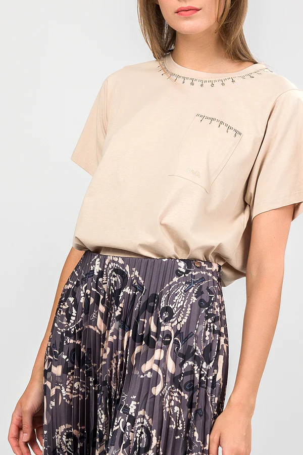 Camiseta manga corta beige Studio - Anekke