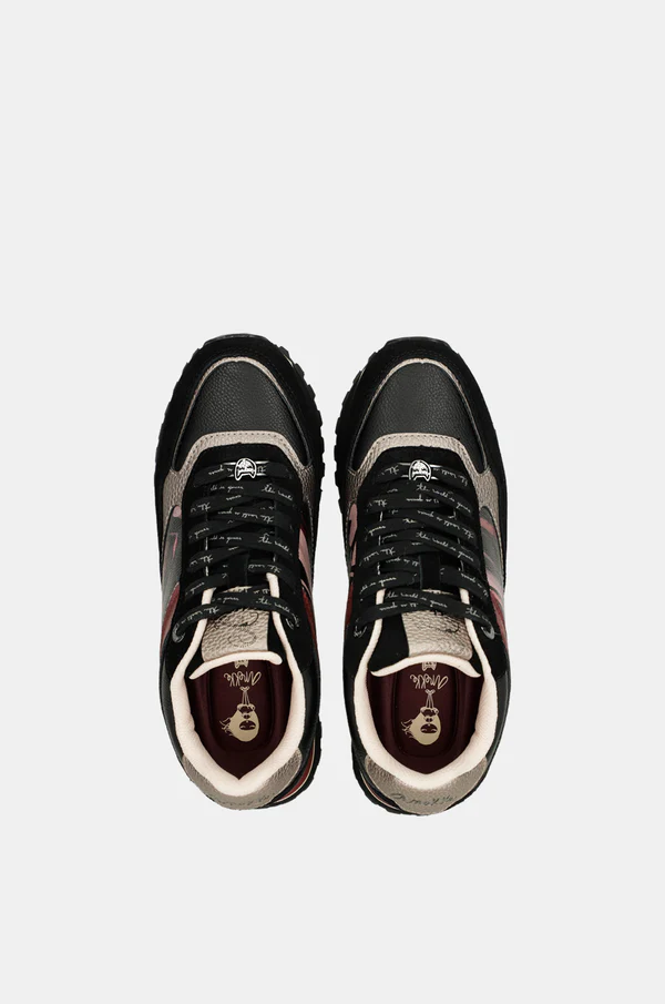 Deportivos plataforma negro estampado - Anekke
