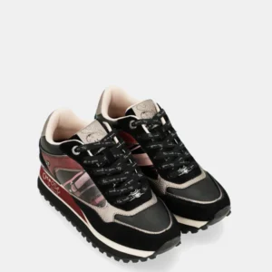 Deportivos plataforma negro estampado4 Deportivos plataforma negro estampado - Anekke