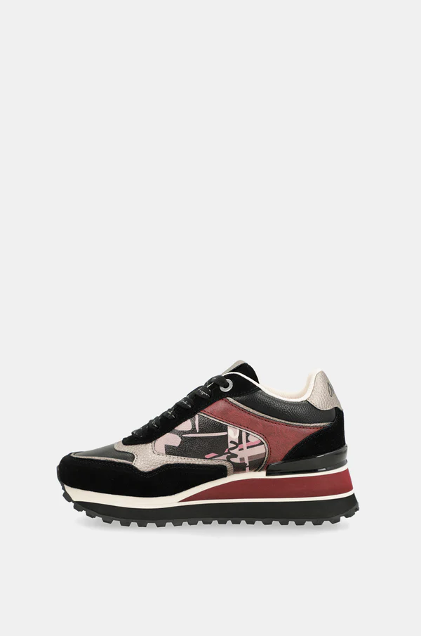 Deportivos plataforma negro estampado - Anekke