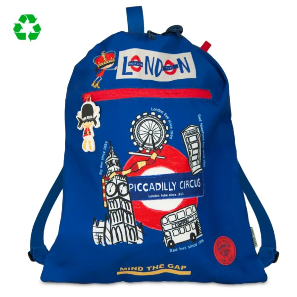 Mochila saco infantil Londres - Pepita Viajera