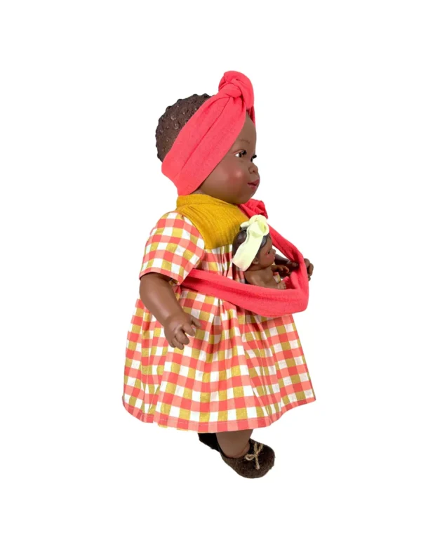 maria-con-bebe-vichy (5) MUÑECA MARÍA CON BEBÉ VICHY - Nines D´Onil