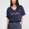 CAMISETA MANGA CORTA AZUL CON LOGO CAMISETA MANGA CORTA AZUL CON LOGO - Anekke