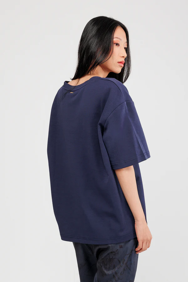 CAMISETA MANGA CORTA AZUL CON LOGO1 CAMISETA MANGA CORTA AZUL CON LOGO - Anekke